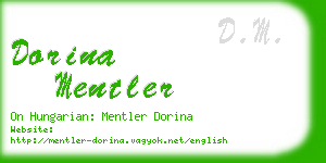 dorina mentler business card